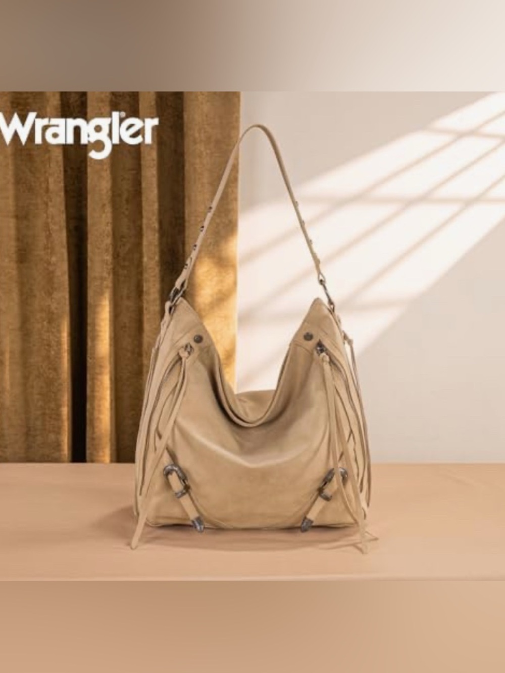 Wrangler Tan Slouch Hobo Bag